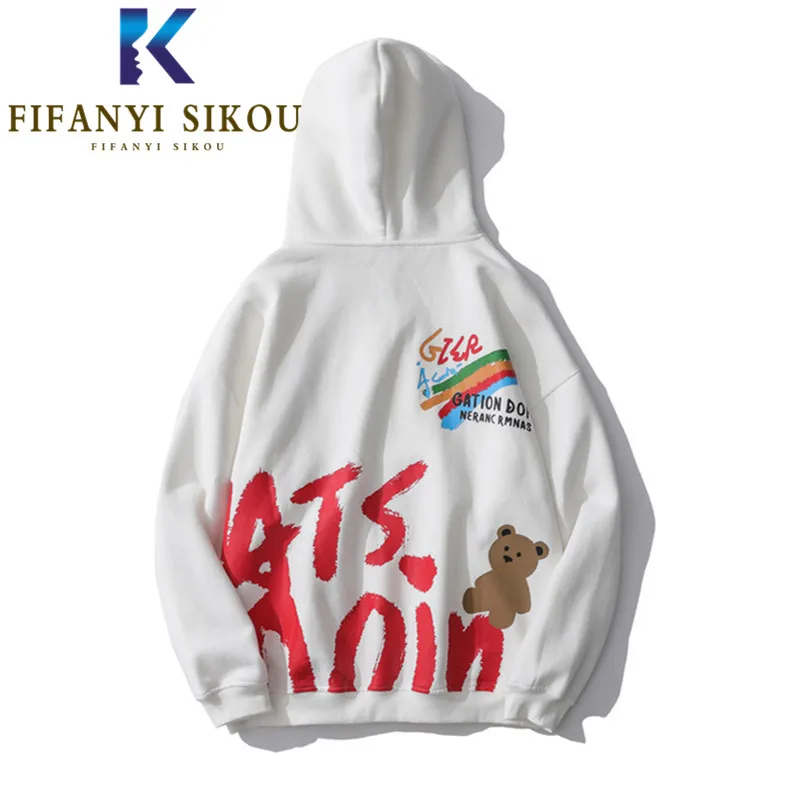 

Autumn Winter Warm Sweatshirt Women Fashion Print Hoodies High Quality Loose Pullovers Female Casual Couple Hooded Sweatshirts