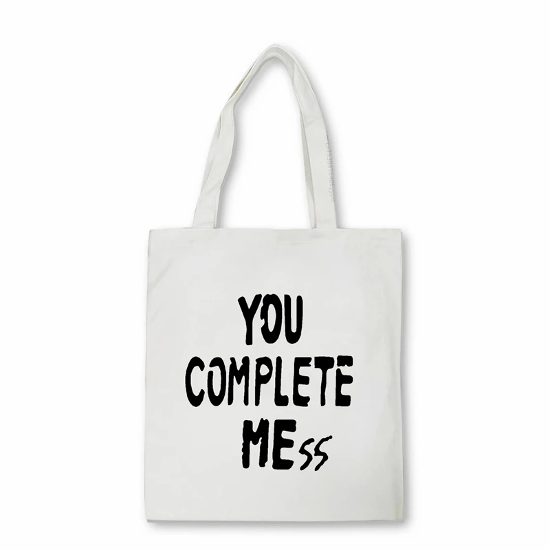 You Complete Mess Graphic Print funny Women's bag Teenage students Travel Beach bag Eco Large-capacity Shoulder bag Shopper bag