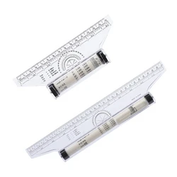 Portable Parallel Roll Ruler Foot Angle Rule Rolling Rulers for students