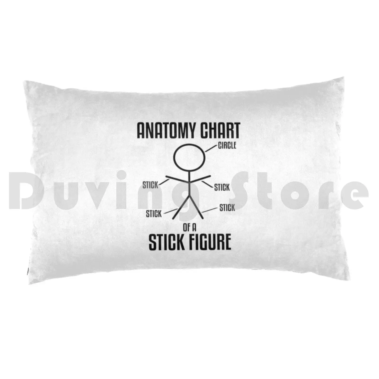 Anatomy Chart Of A Stick FigurePillow case Stick Figure Anatomy Chart Nurse Nurse Biologist