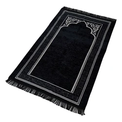 B BOX Modefa Islamic Turkish Prayer Rug Plush  Janamaz Sajjadah Muslim Namaz Seccade Prayer Mat Carpet Vined Arch