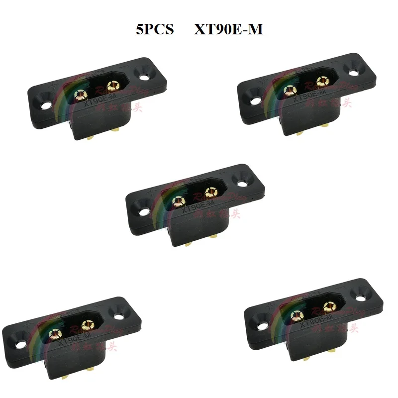 5pcs XT90 Mounting Wire Connector XT90E Male Plug Gold-plated Black Socket Or XT90HFor LIPO Battery Charge Amass New