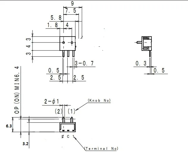 double contact two normally closed light touch detection switch micro-motion micro travel limit switch press to break 3 feet