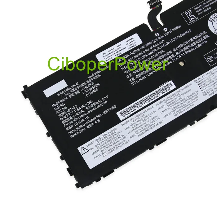 Original quality L16L4P91 01AV454 Battery for  X1 Tablet GEN 3 SB10K97599 5B10W13919