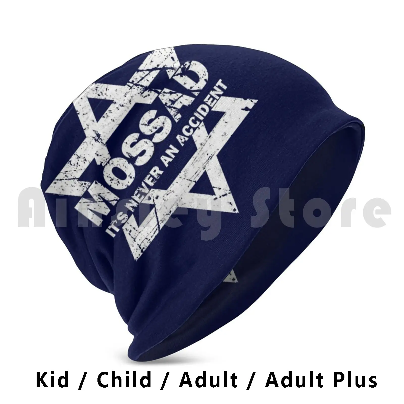 Mossad Israeli Intelligence Special Operations It's Never An Accident Beanies Knit Hat Hip Hop Mossad Its