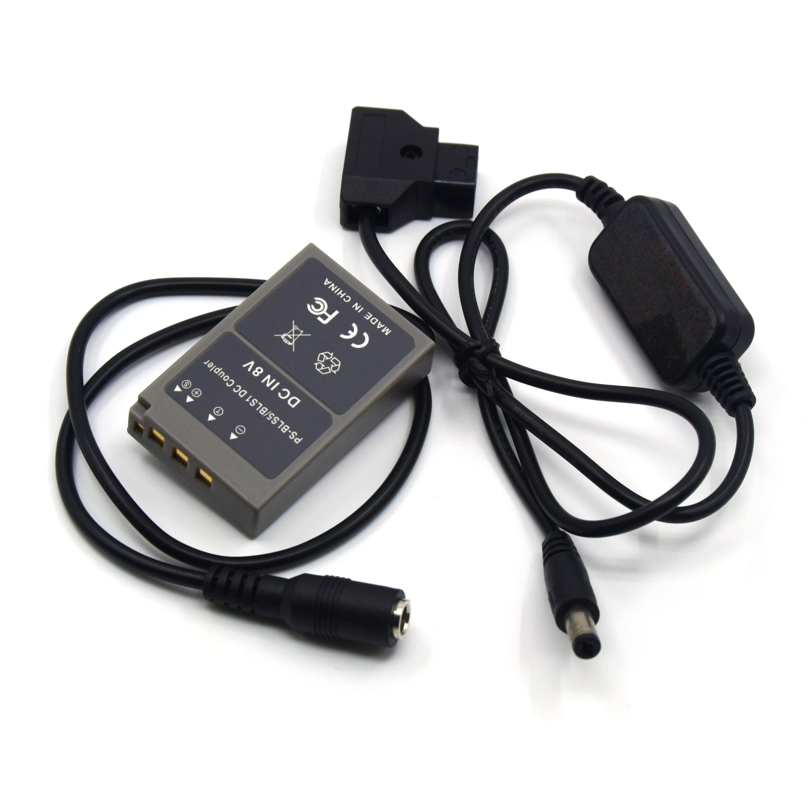 D-Tập Cáp Sạc 8V + PS-BLS-5 BLS5 Giả Pin Dành Cho Máy Ảnh Olympus PEN E-PL7 E-PL5 E-PM2 Stylus 1 1S OM-D E-M10 E-M10 Mark II III