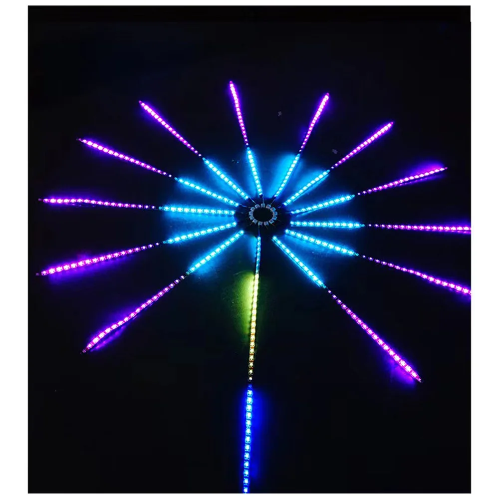 Firework Light Meteor Rgb Flower Fairy Home Wedding Room Decoration Christmas Color Remote Control Music Sound Led Strip Bedroom