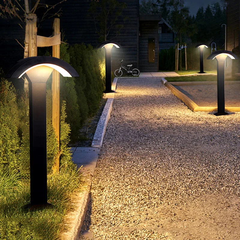 Imagem -03 - Thrisdar-outdoor Pir Motion Sensor Light Lâmpadas do Pilar de Alumínio Luz do Pilar para Pathway Villa Paisagem Bollard Lâmpadas de Coluna 60cm