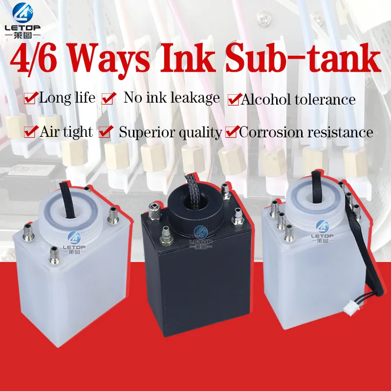 Solvent Printer 4 Ways Subtank Printer Parts Ink Cartridge