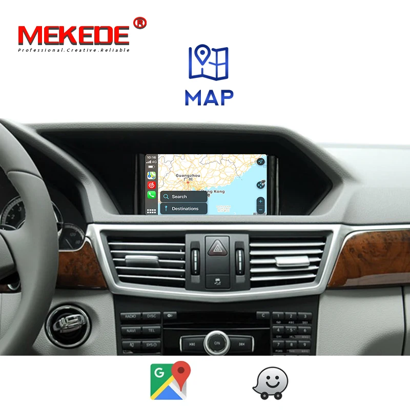 MEKEDE Wireless CarPlay Android Auto CarPlay Multimedia Box per Mercedes Benz Classe E W212 E200 E300 E400 E500 2009-2015