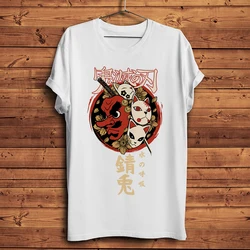 Urokodaki Sakonji water breath Sabito mask funny anime tshirt Men White Casual short T Shirt Unisex streetwear tee