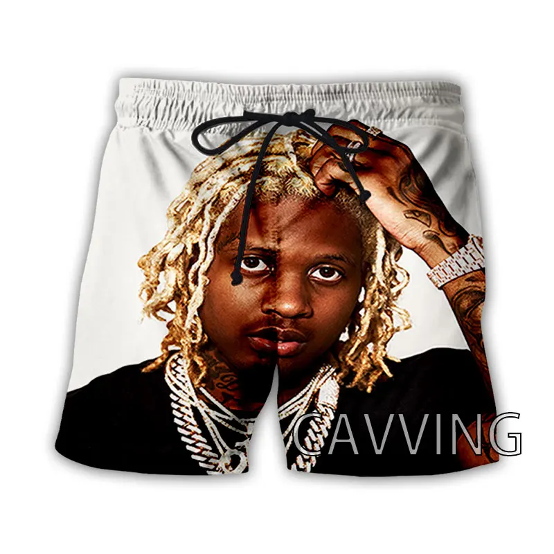 CAVVING 3D Printed Rapper Lil Durk Summer Beach Shorts Streetwear Quick Dry pantaloncini Casual pantaloncini in felpa per donna/uomo