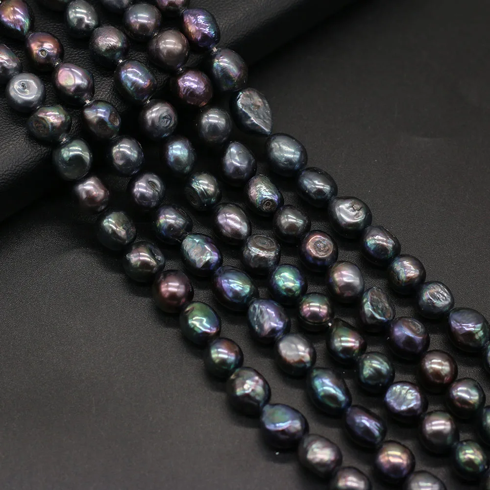 100%Natural Freshwater Black Pearl Beads Irregular Shape Spacer Loose For Jewelry Making DIY Charm Bracelet Necklace Accessories