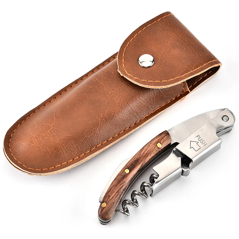 Wood Handle Professional Wine Opener Multifunction Portable Screw Corkscrew Wine Bottle Opener Cook Tools