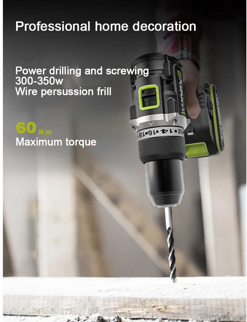 Worx we362-電動インパクトドリル,20V,4.0ahバッテリー,60nブラシレスモーター,小型および軽いインパクトドリル,木工ツール