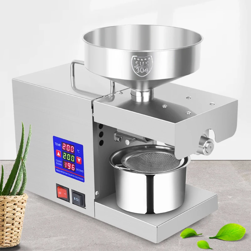 Commercial Home Oil Press Peanut Soy Bean Linseed Oil Presser Digital Intelligence Hot Cold Oil Extraction Machine