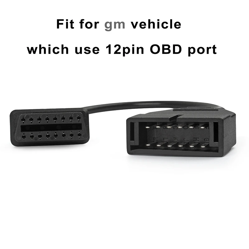 for GM 12 Pin Auto Diagnostic Connector OBD2 Cable for GM OBDII Connector for GM12 to 16 Pin Cable For GAZ 12Pin  For KIA 20Pin