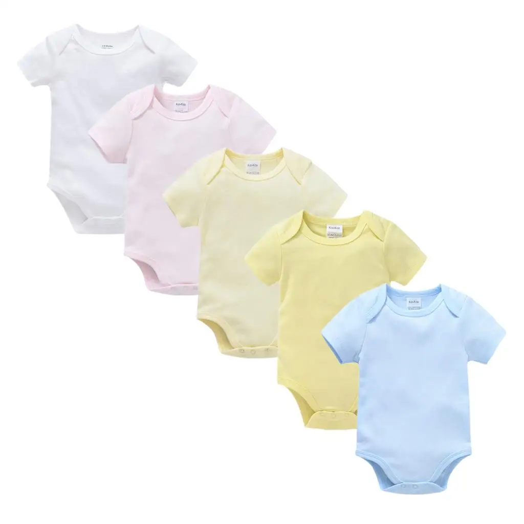 Newborn Baby Girl Bodysuit 5PCS/Set Cotton Short Sleeve Body bebe Summer Infant Jumpsuit 0-24M Cartoon Toddler Baby Boys Clothes