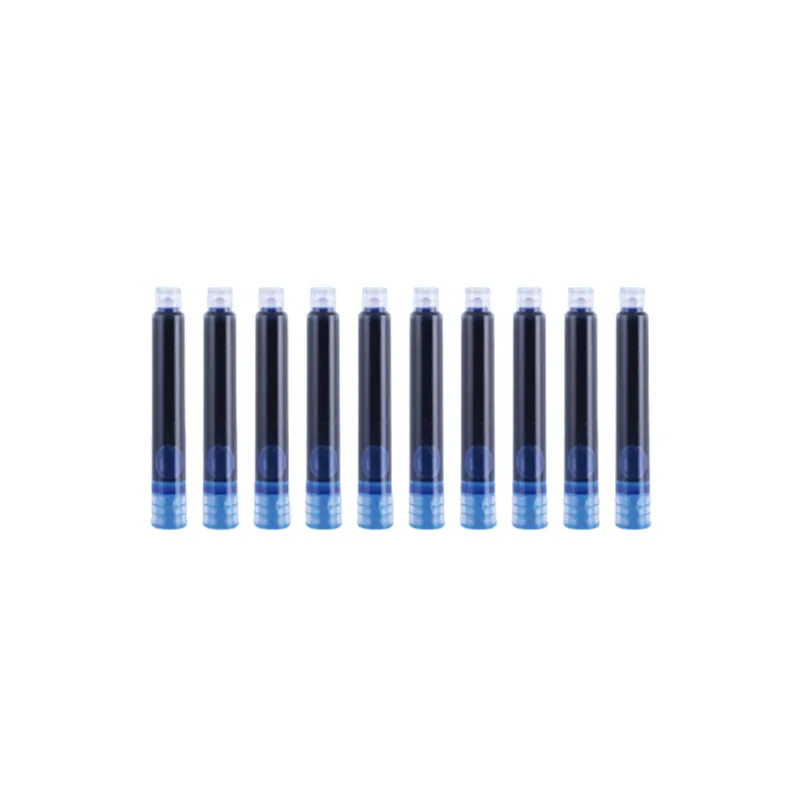 

Wholesale Price 10PCS Disposable Blue Fountain Pen Ink Cartridge Refills Length Fountain Pen Ink Cartridge Refills