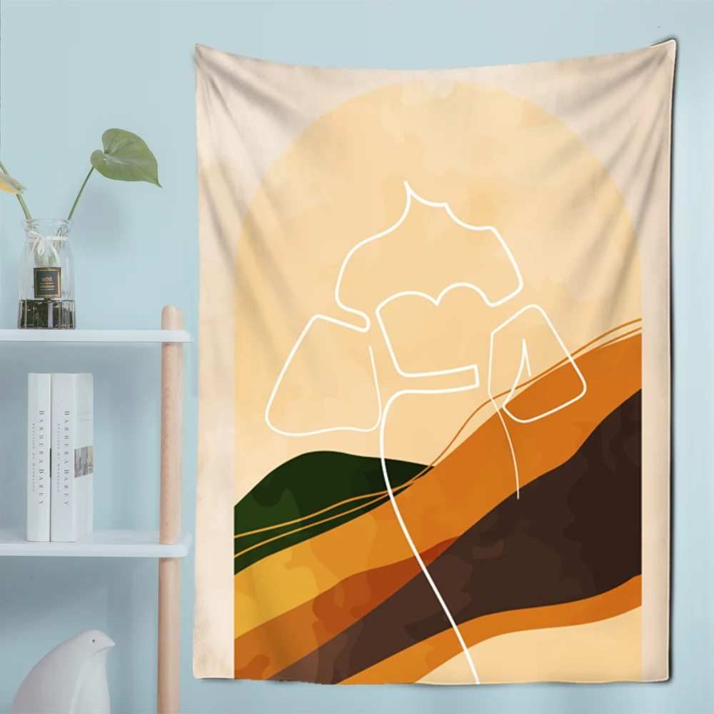 Psychedelic Mountain Tapestry Wall Hanging Contrast Color Mountain Landscape Tapestries Wall Hanging Tapestries Wall Art Blanket