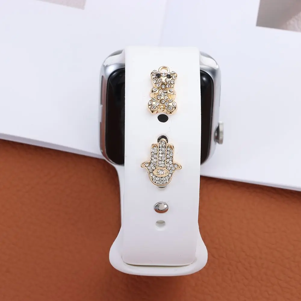 เล็บโลหะเพชรอุปกรณ์เสริมสายนาฬิกาเครื่องประดับสายรัดข้อมือ Charms แหวนตกแต่ง