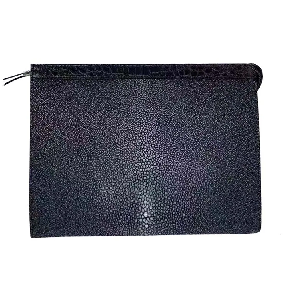 fanzunxing new arrival men clutch bag men stingray skin bag men handbag