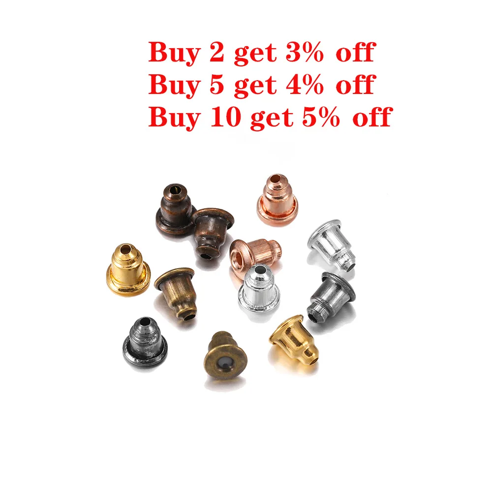 100-200pcs/lot Rubber Earring Back Silicone Round Ear Plug Earrings Back Stopper For DIY Parts Jewelry Findings Making Tools