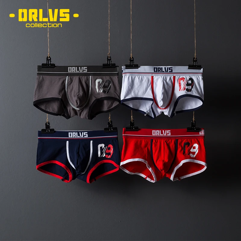 ORLVS Brand underwear men boxers cotton cueca tanga breathable  calzoncillo men boxers shorts comfortable underpants male pants