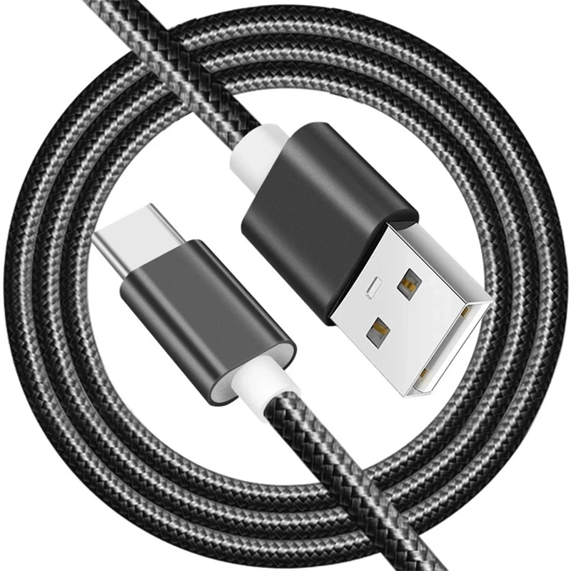 Nylon Braided Type-C USB Charging Cable for iPhone iPad Samsung Xiaomi Redmi Huawei Honor OnePlus OPPO Vivo Android Phone Cable