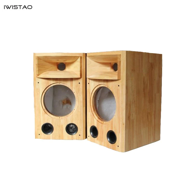 

IWISTAO HIFI 8 Inches Bass Speaker Plus 1 Inch Horn Tweeter Empty Cabinet 1 Pair Solid Wood Inverted for Tube Amp DIY