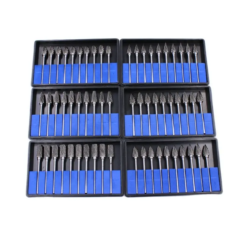 10Pcs/pack Dental Burs Drills Nitrate Tungsten Steel Material 2.35mm & Dental Lab Titanium Nitrate Carbide Burs Dentista Tools