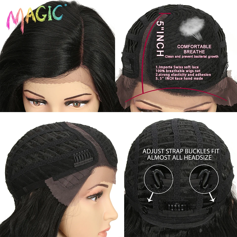 Peluca de encaje sintético para mujer negra, Pelo Rizado ondulado de 22 pulgadas, color rubio, gris, rosa y morado, resistente al calor, parte