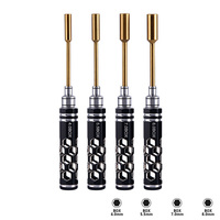 4Pcs 4.0 5.5 7.0 8.0 Hex Driver Set Allen Screwdriver RC Tools Flat Head Hexagon Screw Drivers Wrench Tool Kit for RC Quadcopter