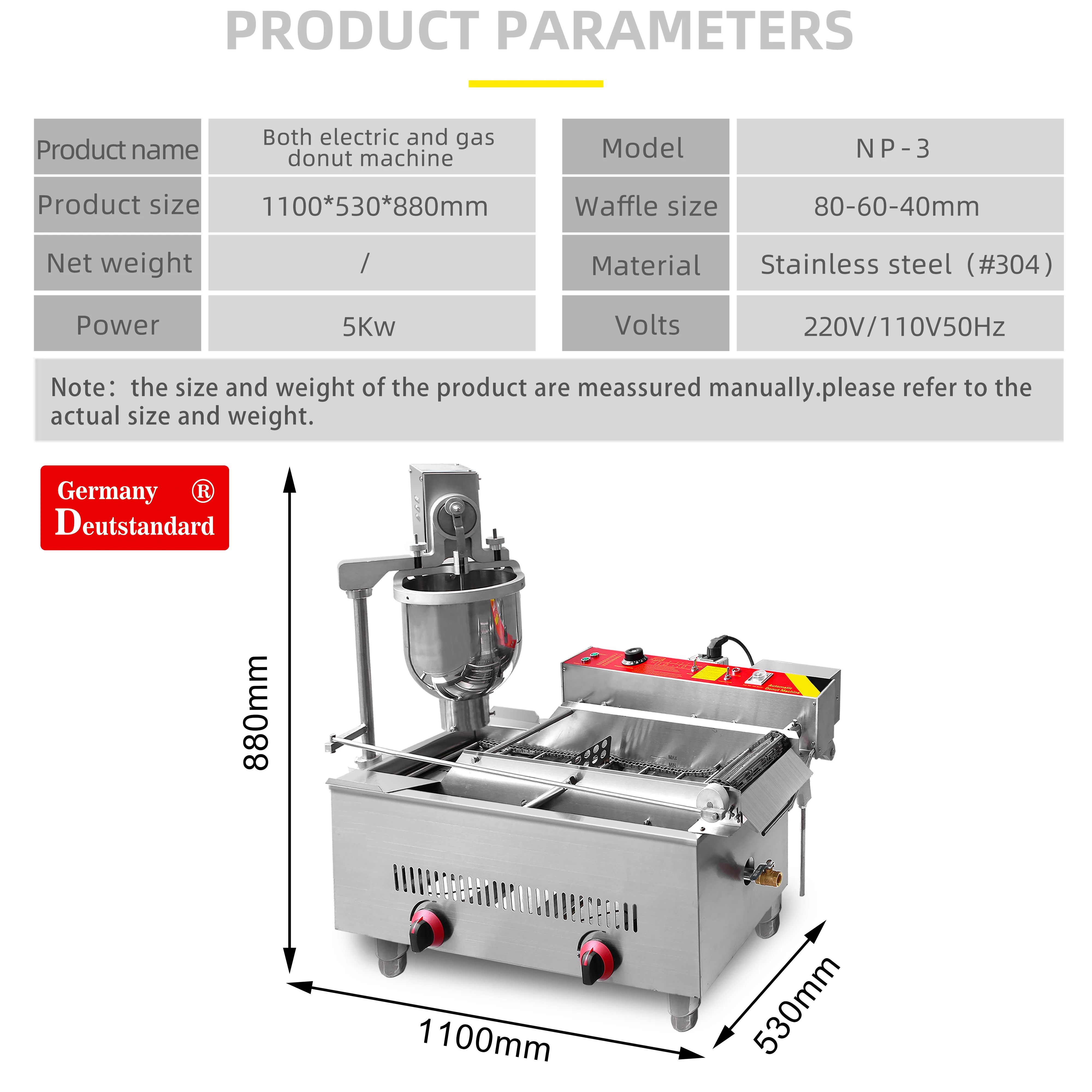 Automatic Commercial Gas and Electric Donut Machine Stainless Steel Mini Fryer Circle Doughnut Maker Industrial With CE