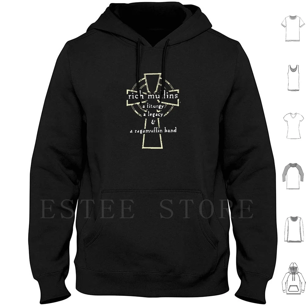 Rich Mullins sudaderas con capucha de manga larga cantante de música cristiana compositor 80s 90s Ragamuffin