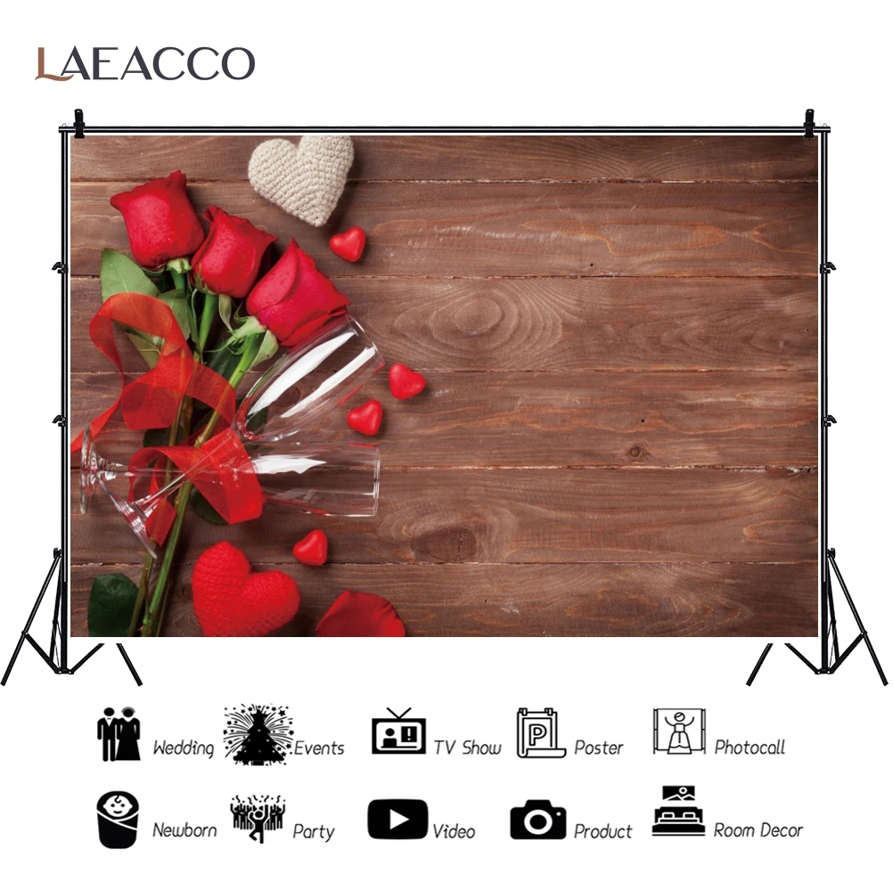 لوحة خشبية على شكل قلب وزهور وردية ، خلفية للتصوير الفوتوغرافي لعيد ميلاد الطفل ، عيد الحب ، استوديو الصور