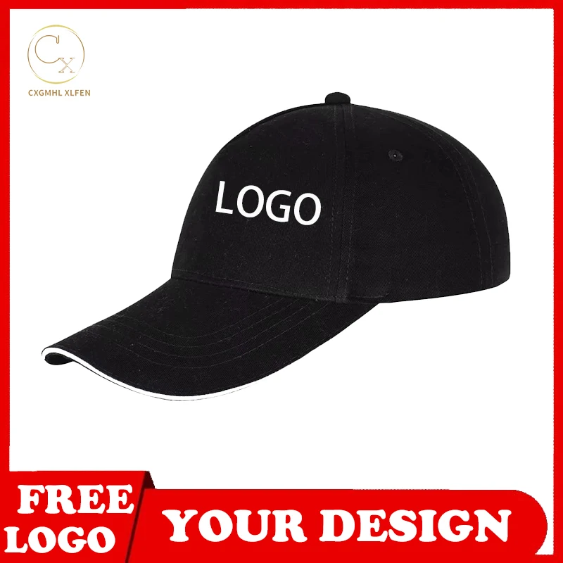 Multicolor golf caps, baseball caps, peaked caps, sports sunshade, pure cotton, five-piece air holes, high-end custom logo hats