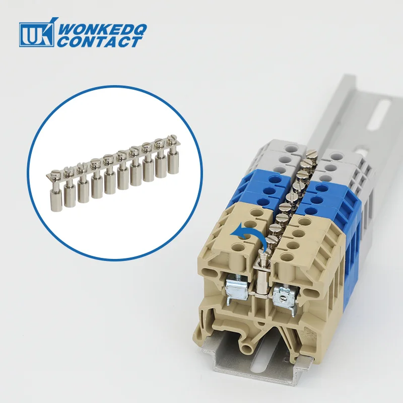 1Pc SAK2.5Q10 Wiring Jumpers For SAK2.5 SAK2.5EN Connector DIN Rail Terminal Block Accessories Fixed Bridge SAK 2.5 SAK 2.5Q-10