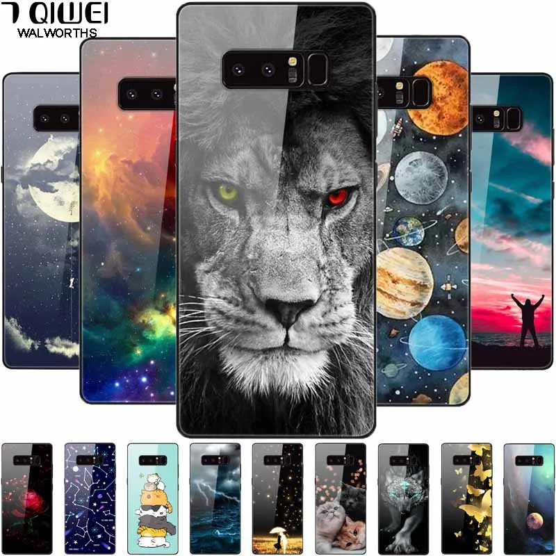 For Samsung Note 8 Case Note9 Luxury Tempered Glass Hard Covers For Samsung Galaxy Note 10 Plus Pro Funda Note8 Bumper Cool