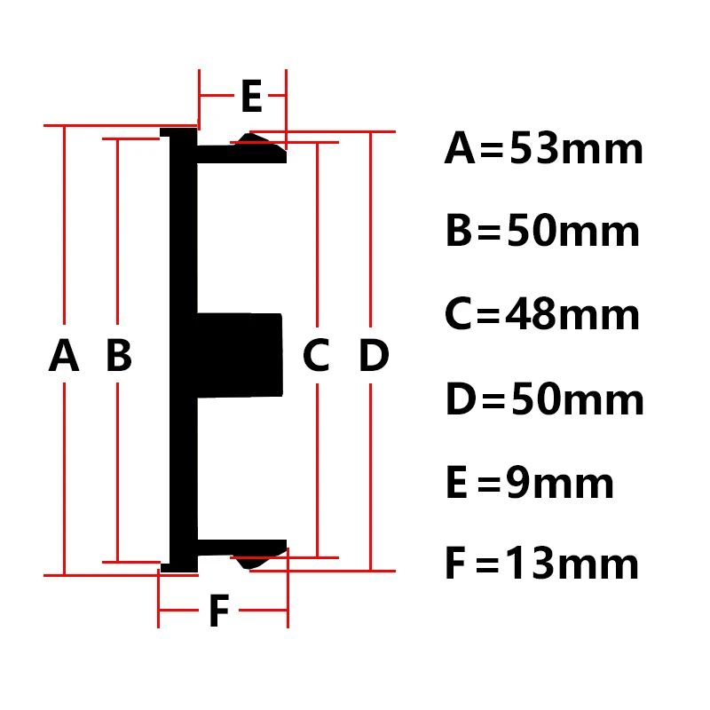 4PCS Modified 53MM Fit 50mm Flat Logo Car Wheel Center Cap Rim Hub Dustproof Cover Silver Black ABS Plastic