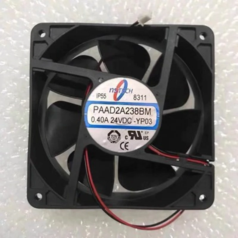 

T&T PAAD2A238BM YP03 DC 24V 0.40A 120x120x38mm 2-Wire Server Cooling Fan