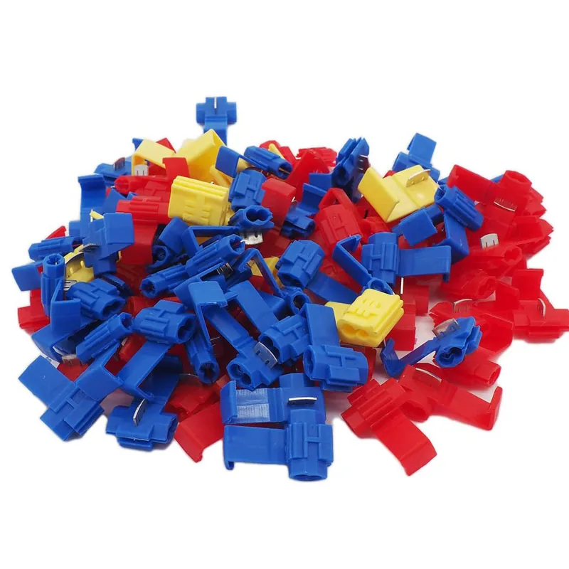 REALLY 50Pcs Blue RED YELLOW Scotch Lock Crimp Terminals Electrical CableConnectors Fast Quick Splice Lock Wire Terminals Crimp