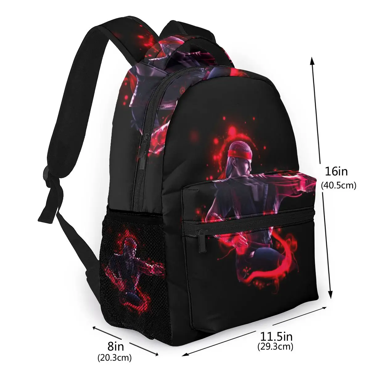 Liu Kang Mortal Kombat Minimal Art Backpack for Girls Boys Travel RucksackBackpacks for Teenage school bag