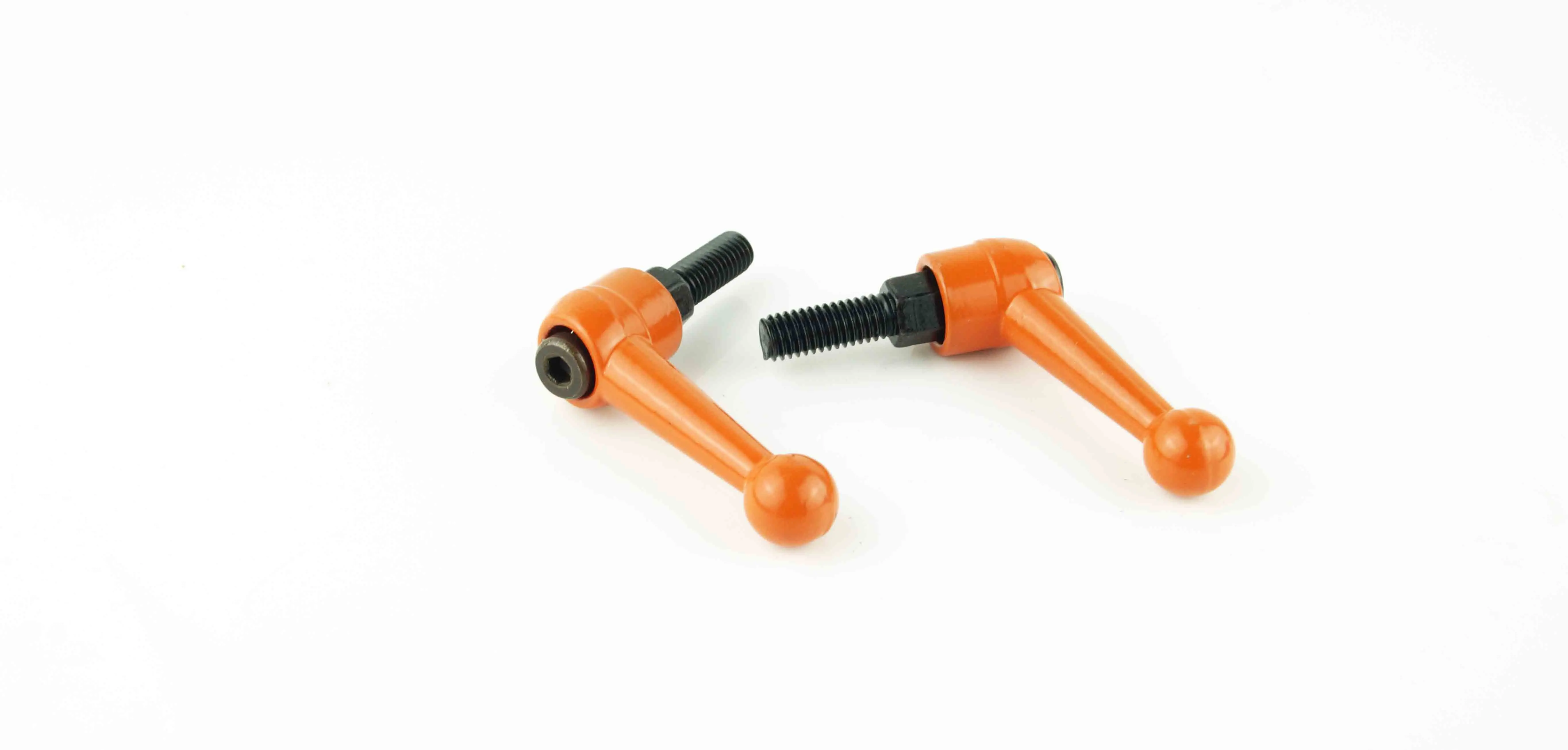 M5 M6 Solid Zinc Alloy Orange Adjustable Handle Clamping Lever Arm Tension Levers Knob