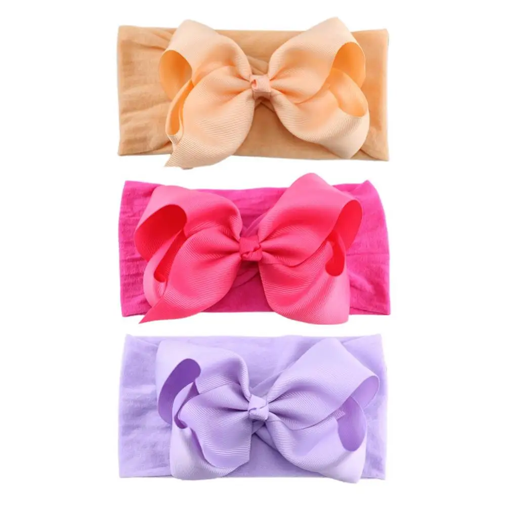 20 Pieces 6 Inch Soft Elastic Nylon Headbands Hair Bows Headbands Hairbands for Baby Girl Toddlers Infants Newborns