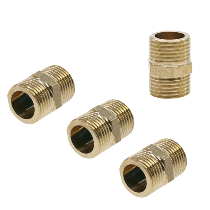 BSP copper to wire copper external thread equal diameter to wire double external wire copper connector 1/8 1/2 3/8 1/2 3/4 