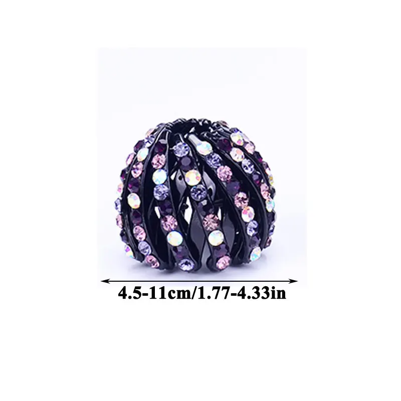 Bun Crystal Hair Claw Horsetail Buckle Hair Clip Fashion Women Bird Nest Expanding Hair Accessories Female Ponytail Headwear