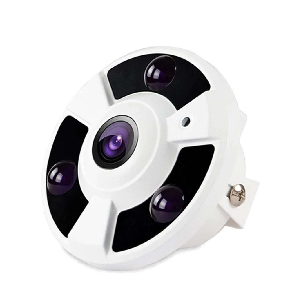 5MP Fisheye AHD Security Camera Indoor 3Pcs Array IR Led High Resolution 5.0 Megapixel Security Camera with OSD Cable