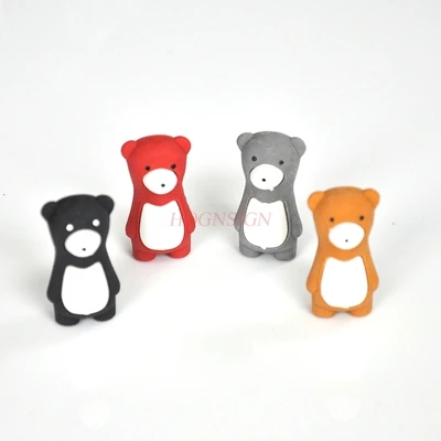 4pcs Creative Eraser Detachable Cartoon Animal Eraser Child Student Learning Stationery Cute Eraser