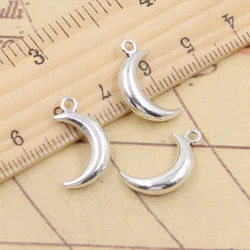 20pcs Charms Moon 18x10mm Tibetan Silver Color Pendants Antique Jewelry Making DIY Handmade Craft